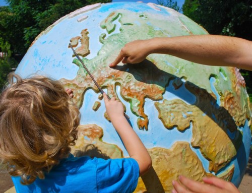 Conservationist kids on safari